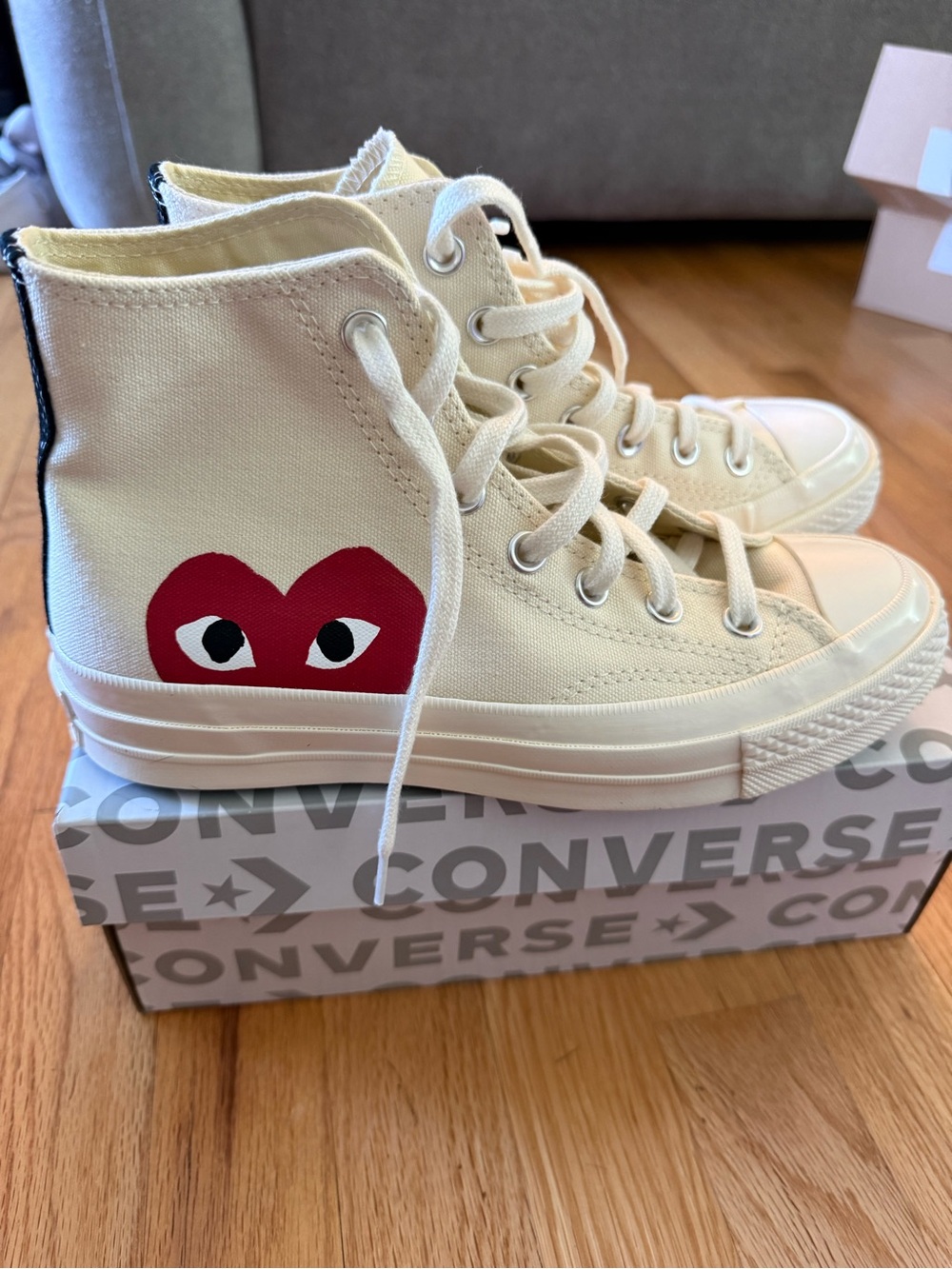 Converse Comme Des Garcons Play chuck taylor high top sneakers NWT